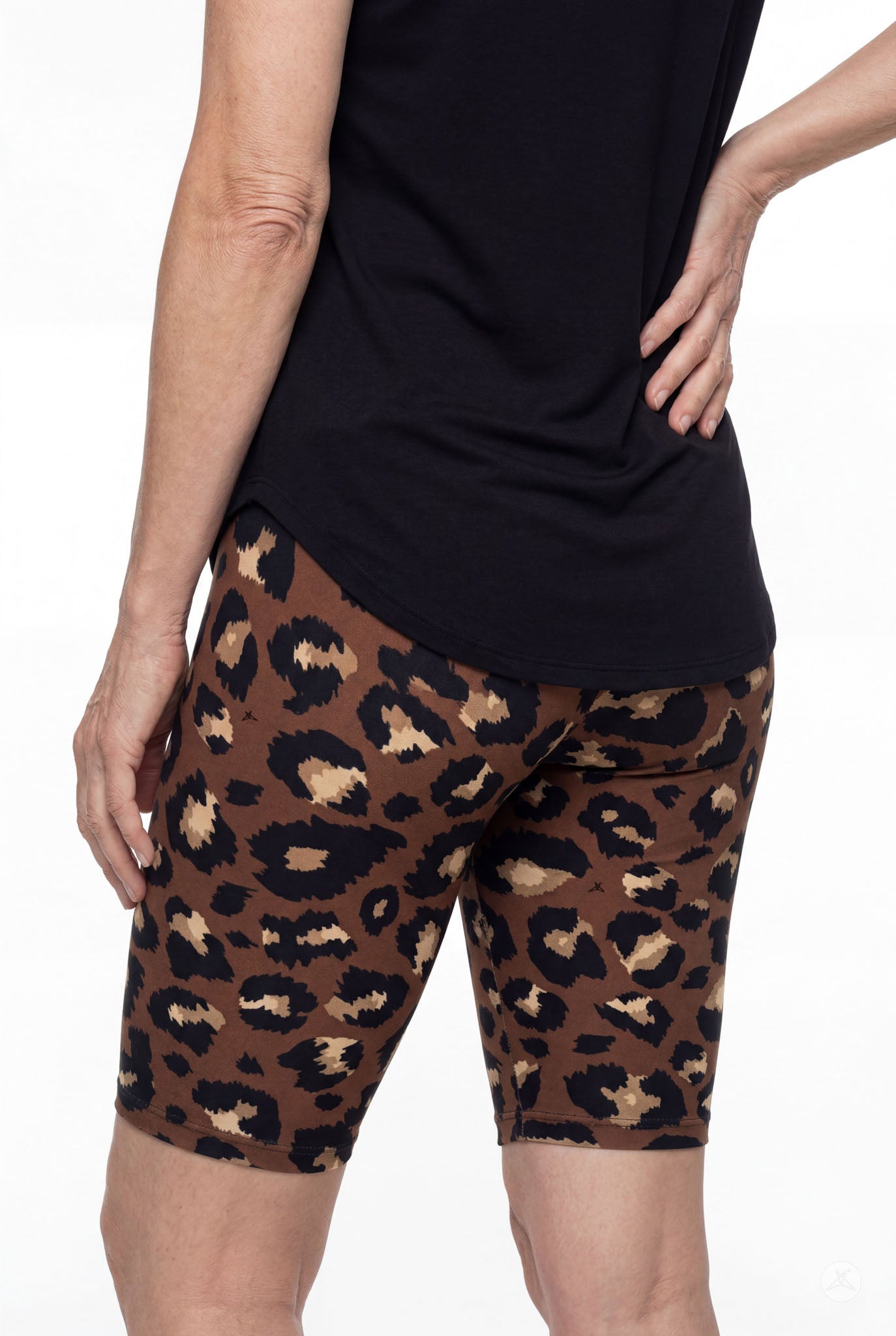 Mocha Spots Biker Shorts