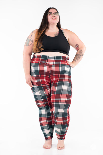 Merry Tartan High-Waisted Leggings