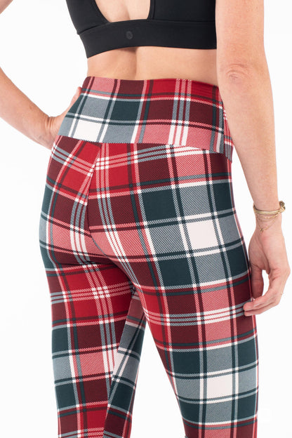 Merry Tartan High-Waisted Leggings