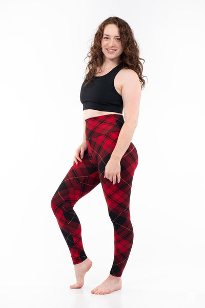 Tartan Tidings High-Waisted Leggings - Plaid Leggings