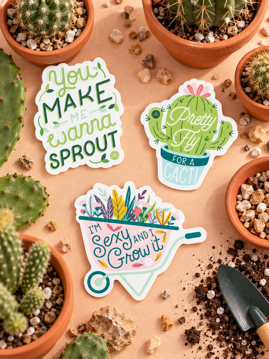 Pretty Fly For A Cacti Sticker Pack