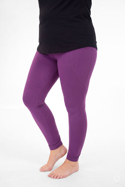 Deep Plum Pocket Leggings
