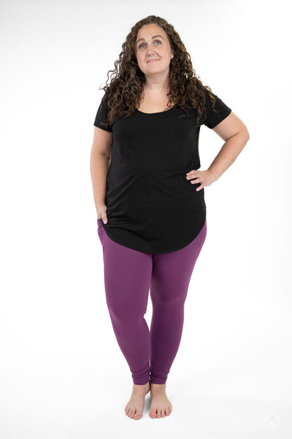 Deep Plum Pocket Leggings