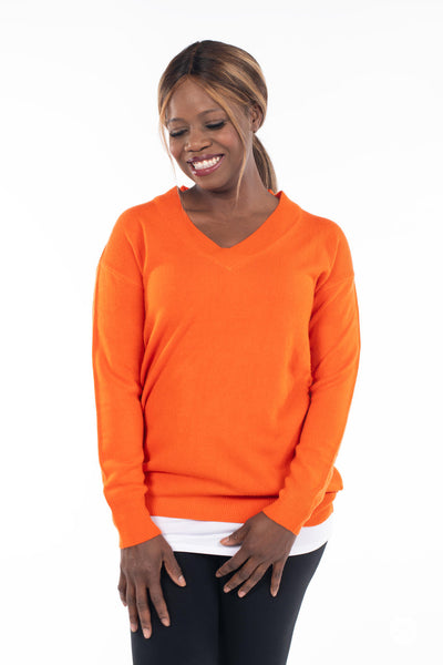 Soft Knit V-Neck Sweater - Sale