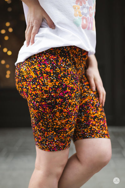 Splatterday Night Biker Shorts - Biker Shorts