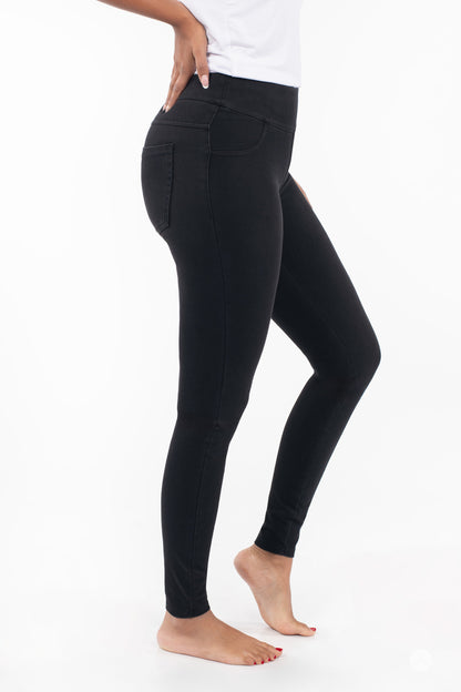 SweetLegs Denim High-Waisted Pocket Leggings - Indigo - XS - Side