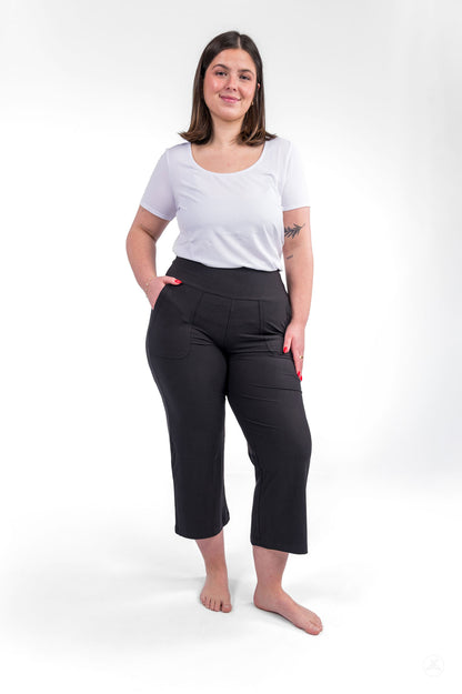 High-Waist Wide Leg Crops