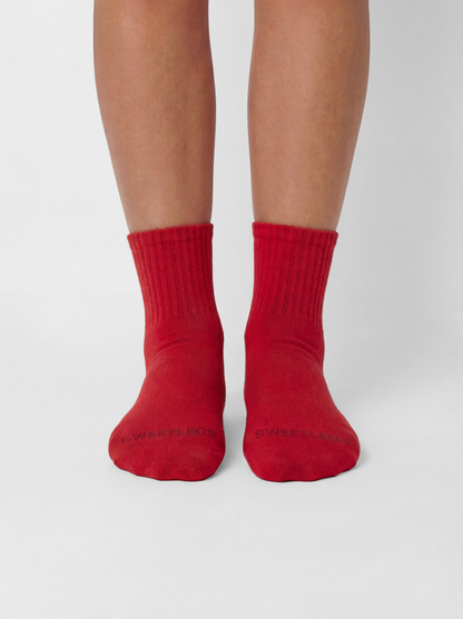 SweetLegs Classic Crew Socks On Feet