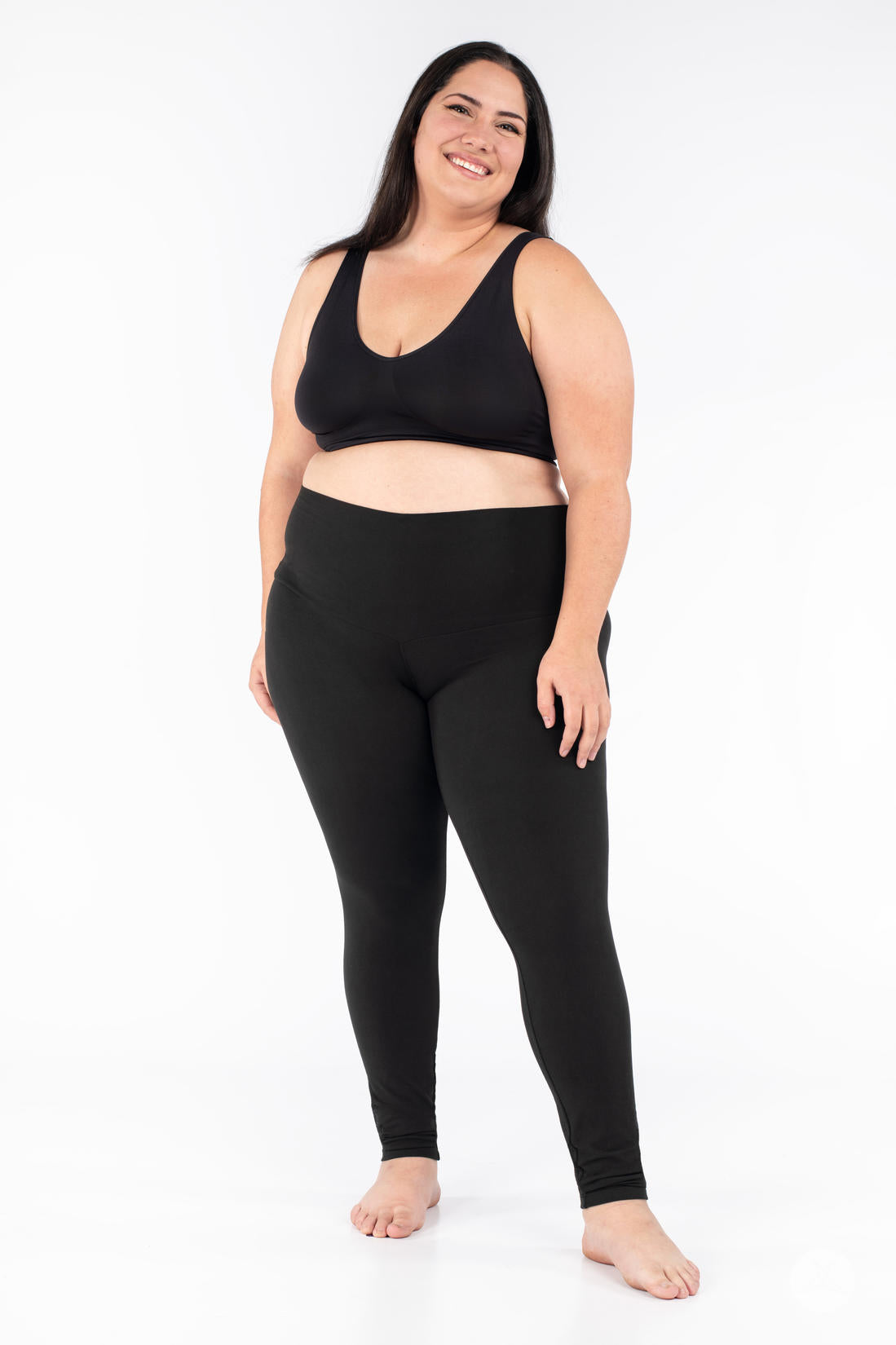 Black Wide Waistband Leggings