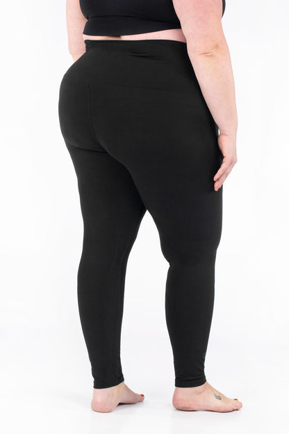 Black Wide Waistband Leggings