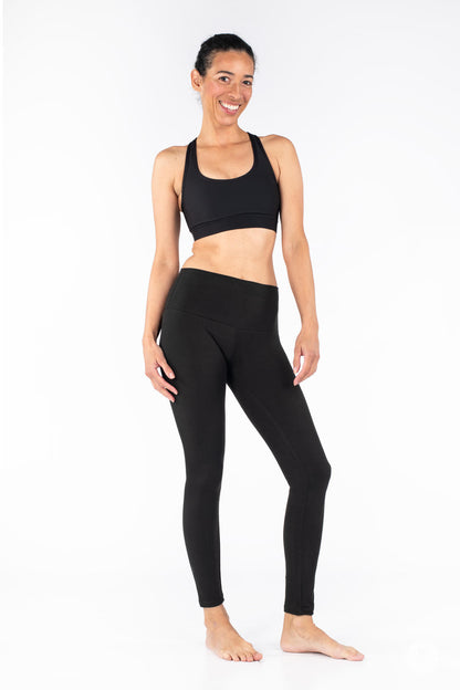 Black Wide Waistband Leggings
