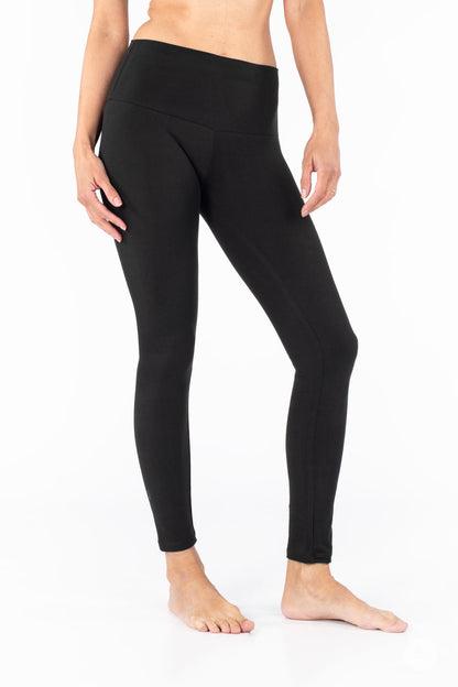 Black Wide Waistband Leggings