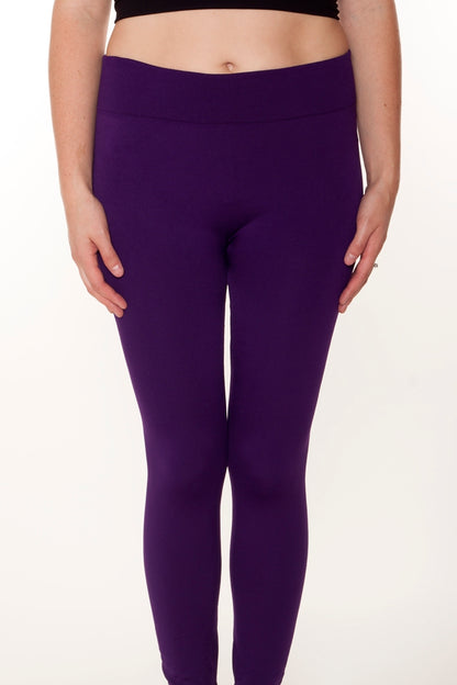 Royal Purple Fleece leggings - SweetLegs
