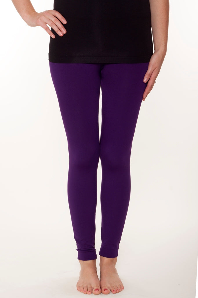 Royal Purple Fleece leggings - SweetLegs