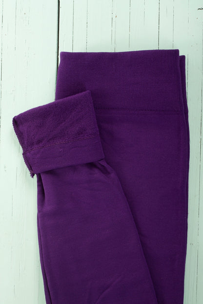 Royal Purple Fleece leggings - SweetLegs